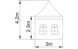3米尖頂篷房尺寸