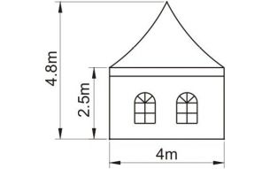 4米尖頂篷房尺寸