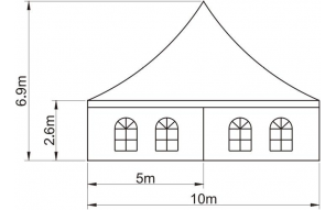10米尖頂篷房尺寸